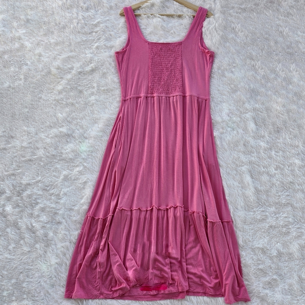 Jason Wu Barbie Pink Ruffle Hem Tiered Maxi Dress - Picture 8 of 8
